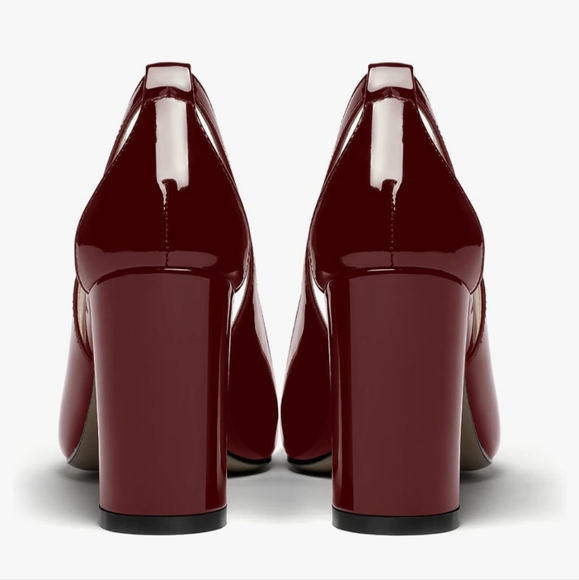 MERRORI Women's Pumps Chunky High Heel Pumps Pointed Toe Sz 9.5 - Picture 3 of 12